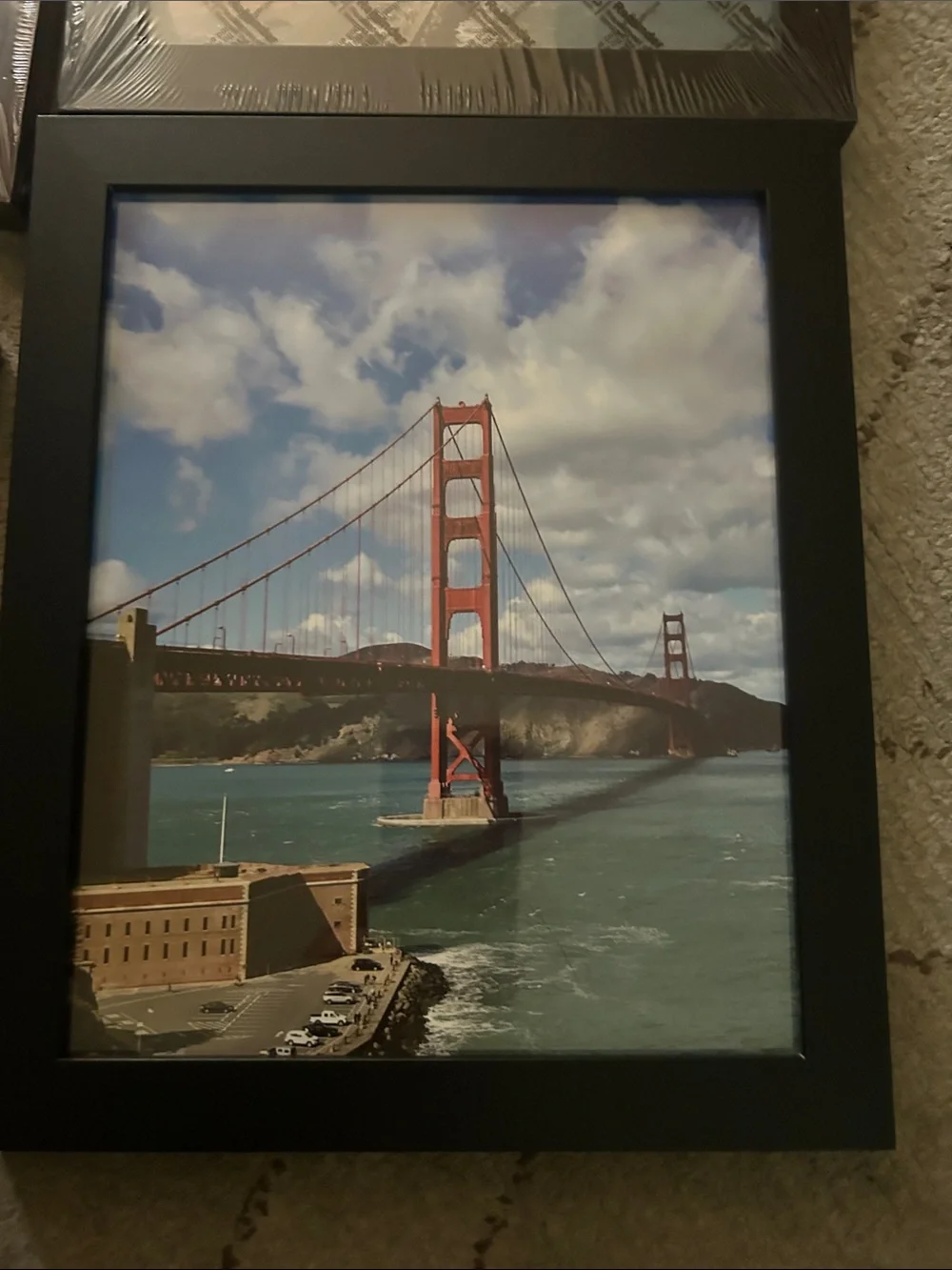 Set of Mixed Wood and Black Photo Frames - Brown and Black